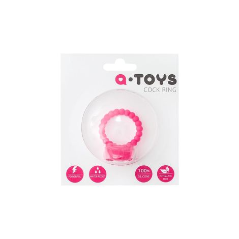 A-TOYS, Penis VibroRing, Silicone, Pink, O3.5 cm - 3