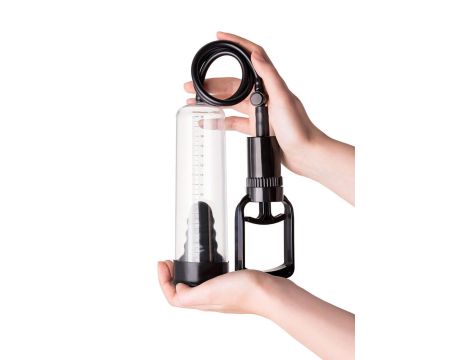 A-TOYS, Penis Pump, PVC, Black, 23.5 cm 3 cock rings included - 7