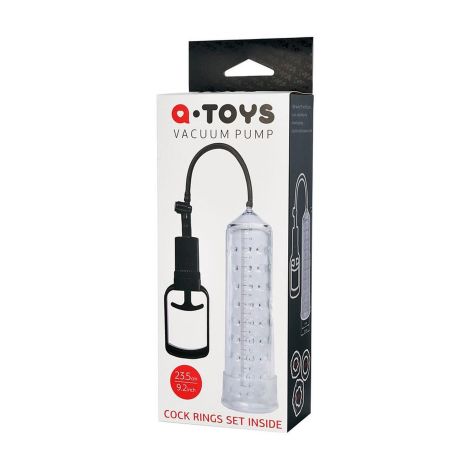 A-TOYS, Penis Pump, PVC, Transparent, 23.5 cm - 3