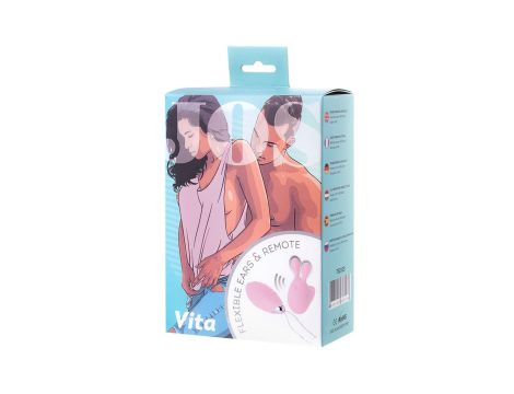 JOS VITA finger vibrating egg and vibrating attachment, silicone, powder pink, 8.5 and 8 cm - 9