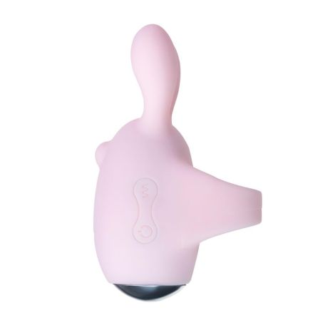 JOS VITA finger vibrating egg and vibrating attachment, silicone, powder pink, 8.5 and 8 cm - 7