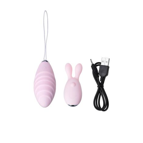 JOS VITA finger vibrating egg and vibrating attachment, silicone, powder pink, 8.5 and 8 cm - 12