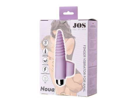 JOS NOVA, Finger vibrator for anal stimulation, silicone, powder pink, 9 cm - 6