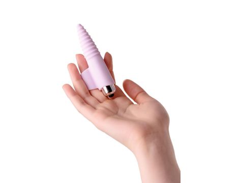 JOS NOVA, Finger vibrator for anal stimulation, silicone, powder pink, 9 cm - 7