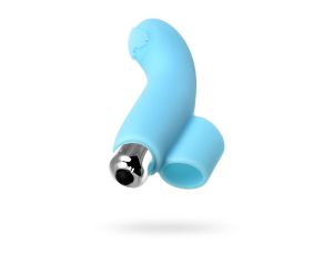 JOS DANKO, Finger vibrator for G-point stimulation, silicone, blue, 9.5 cm