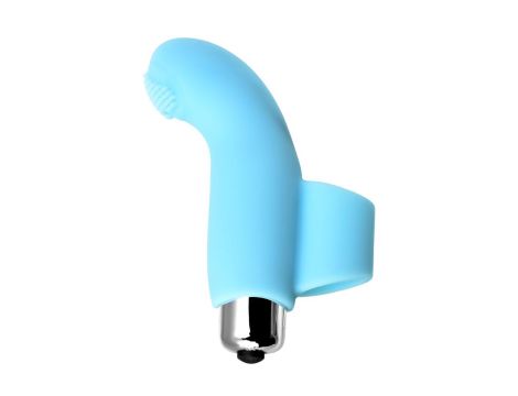 JOS DANKO, Finger vibrator for G-point stimulation, silicone, blue, 9.5 cm - 3