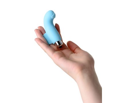 JOS DANKO, Finger vibrator for G-point stimulation, silicone, blue, 9.5 cm - 7