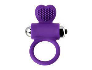 JOS PERY, Vibrating ring with cilia, silicone, violet, 9 cm - image 2