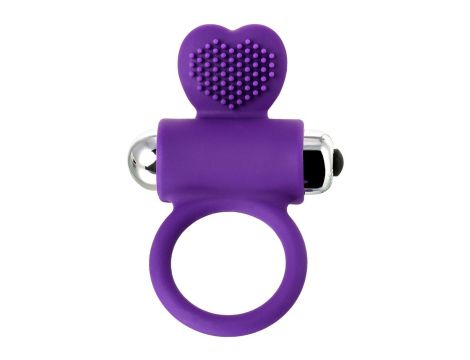 JOS PERY, Vibrating ring with cilia, silicone, violet, 9 cm - 2