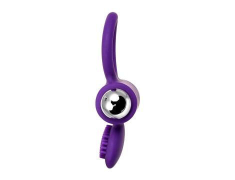 JOS PERY, Vibrating ring with cilia, silicone, violet, 9 cm - 4