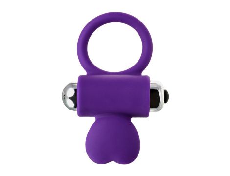 JOS PERY, Vibrating ring with cilia, silicone, violet, 9 cm - 5