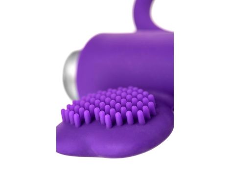 JOS PERY, Vibrating ring with cilia, silicone, violet, 9 cm - 9