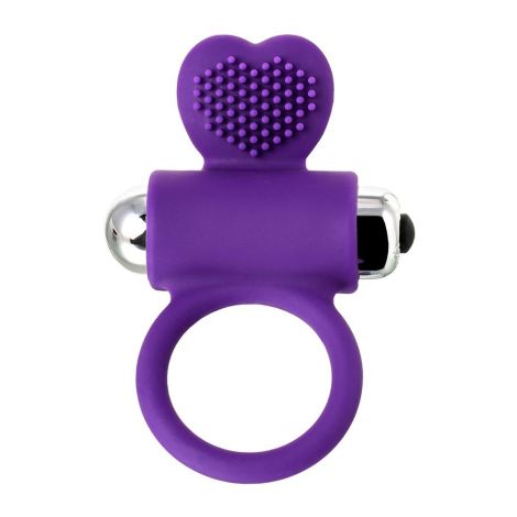 JOS PERY, Vibrating ring with cilia, silicone, violet, 9 cm - 2