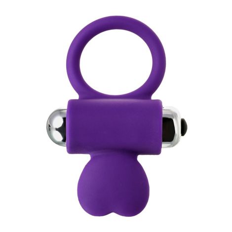 JOS PERY, Vibrating ring with cilia, silicone, violet, 9 cm - 5