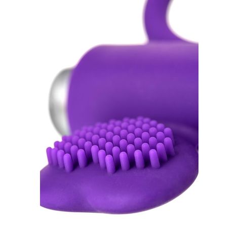 JOS PERY, Vibrating ring with cilia, silicone, violet, 9 cm - 9