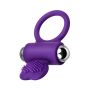 JOS PERY, Vibrating ring with cilia, silicone, violet, 9 cm - 4