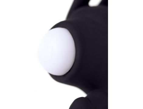 JOS GOOD BUNNY, Penis vibrating ring, silicone, black, 9cm - 9