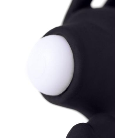 JOS GOOD BUNNY, Penis vibrating ring, silicone, black, 9cm - 9