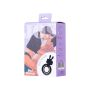 JOS GOOD BUNNY, Penis vibrating ring, silicone, black, 9cm - 6