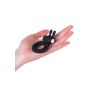 JOS GOOD BUNNY, Penis vibrating ring, silicone, black, 9cm - 8