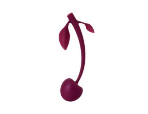 Wild cherry JOS pleasure ball with a ball inside and flexible tail color:cherry - image 2