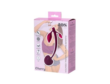 Wild cherry JOS pleasure ball with a ball inside and flexible tail color:cherry - 5