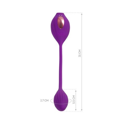 JOS Vacuum clitoris stimulator Ginny, silicone, purple, 31 cm - 10