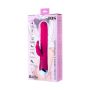 JOS BALLE, Vibrator with clitoral stimulator with moving balls, silicone, pink, 23 cm - 3