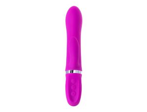 JOS JOLY, Vibrator with clitoral stimulator with WOW mode, silicone, fuchsia, 19.6 cm - image 2