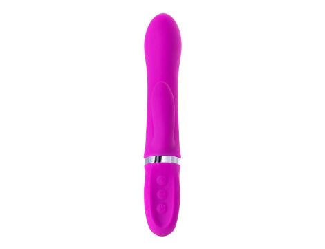 JOS JOLY, Vibrator with clitoral stimulator with WOW mode, silicone, fuchsia, 19.6 cm - 2