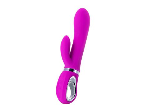 JOS JOLY, Vibrator with clitoral stimulator with WOW mode, silicone, fuchsia, 19.6 cm - 3