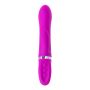 JOS JOLY, Vibrator with clitoral stimulator with WOW mode, silicone, fuchsia, 19.6 cm - 3