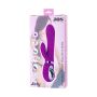 JOS JOLY, Vibrator with clitoral stimulator with WOW mode, silicone, fuchsia, 19.6 cm - 8