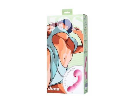 JOS Multifunctional clitoral stimulator JUNA, pink, 15 cm - 8