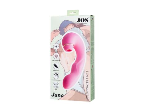 JOS Multifunctional clitoral stimulator JUNA, pink, 15 cm - 9