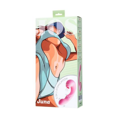 JOS Multifunctional clitoral stimulator JUNA, pink, 15 cm - 8