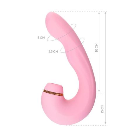 JOS Multifunctional clitoral stimulator JUNA, pink, 15 cm - 10