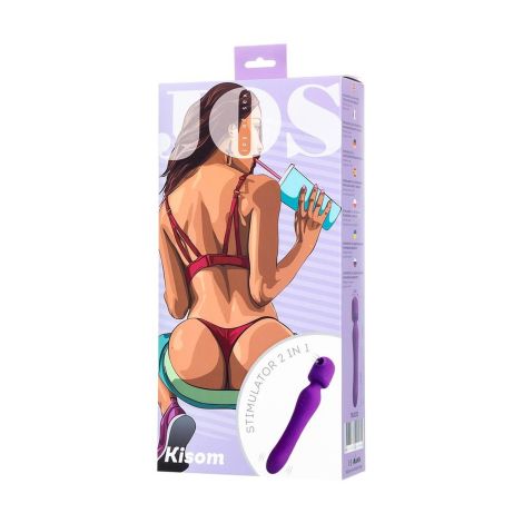 JOS Stimulator 2 in 1 Kisom, silicone, purple, 13 cm - 9