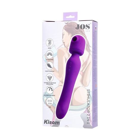 JOS Stimulator 2 in 1 Kisom, silicone, purple, 13 cm - 10