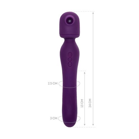 JOS Stimulator 2 in 1 Kisom, silicone, purple, 13 cm - 11