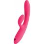 JOS Vibrator with vacuum wave stimulation Enila, silicone, pink, 23 cm - 3