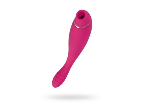 JOS Danvi vibrator with vacuum wave stimulation, silicone, pink, 21.5 cm