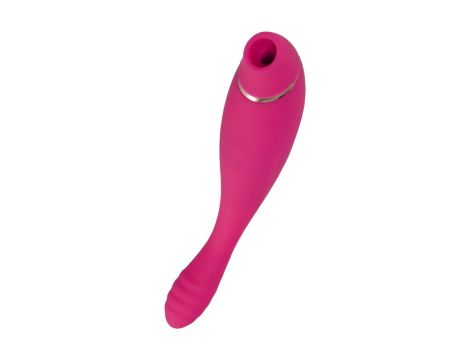 JOS Danvi vibrator with vacuum wave stimulation, silicone, pink, 21.5 cm - 5