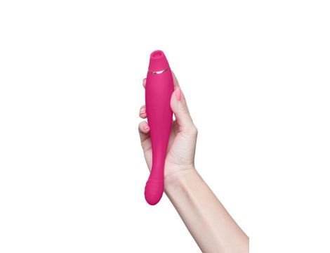 JOS Danvi vibrator with vacuum wave stimulation, silicone, pink, 21.5 cm - 7