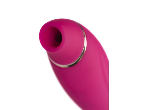 JOS Danvi vibrator with vacuum wave stimulation, silicone, pink, 21.5 cm - 10