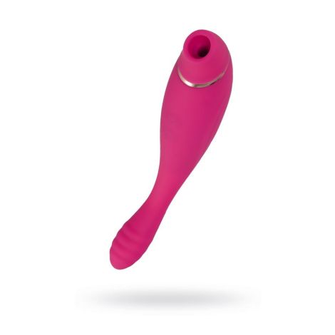 JOS Danvi vibrator with vacuum wave stimulation, silicone, pink, 21.5 cm