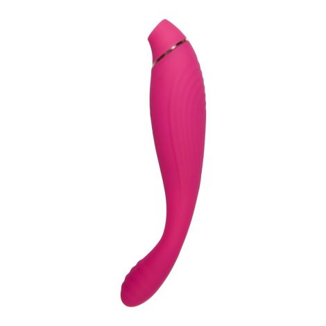 JOS Danvi vibrator with vacuum wave stimulation, silicone, pink, 21.5 cm - 2