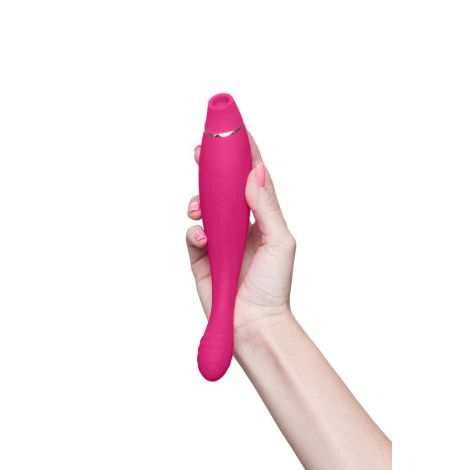 JOS Danvi vibrator with vacuum wave stimulation, silicone, pink, 21.5 cm - 7