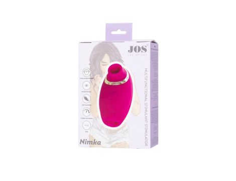 JOS Multifunctional stimulator of erogenous zones Nimka, silicone, pink, 9 cm - 8