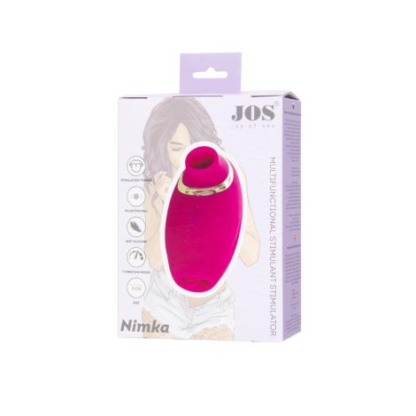 JOS Multifunctional stimulator of erogenous zones Nimka, silicone, pink, 9 cm - 8